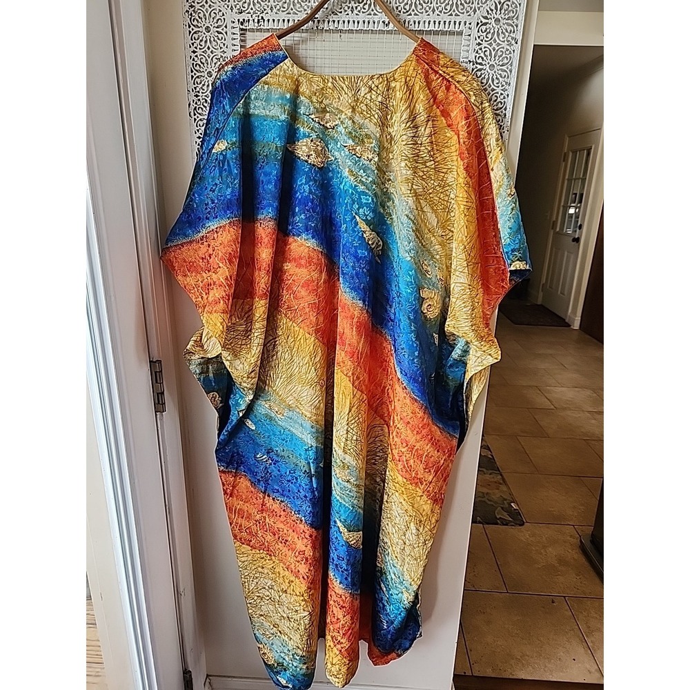 Winlar Caftan Kaftan Dress Vintage Shimmery Beach 2X Resortwear - Picture 8 of 15